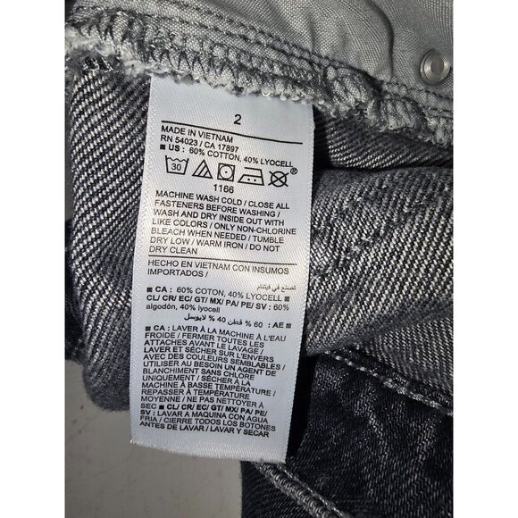 Old Navy Denim Cargo Maxi Skirt Mid-Rise Size 2 Blue Cotton Blend Front Slit - Picture 6 of 6